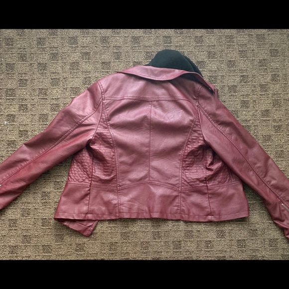 Rue 21 Maroon Moto Jacket. NWOT. - Picture 3 of 4